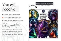 Norse dwarf and elf Clipart PNG. Viking mythology gnome Product Image 2