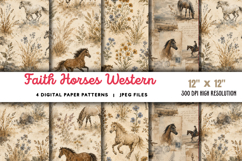 Faith Horses Western Junk Journal JPG Product Image 1