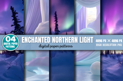 Enchanted Northern Light Backgrounds Bundle PNG Product Image 2