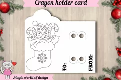 Christmas Snowman Coloring Card holder svg, Coloring Card Product Image 2