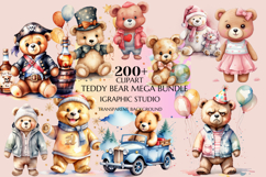 Teddy Bear Mega Bundle, Animals Clipart, Woodland Animal Png Product Image 1
