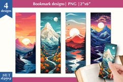 Mountains bookmark craft, 3d bookmark designs, paper cut Product Image 1