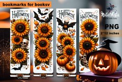 bookmarks for Halloween books with sunflowers Product Image 1