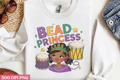 BEAD PRINCESS PNG, Mardi Gras Sublimation PNG Product Image 2