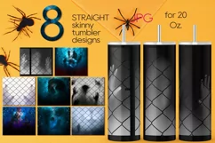 Halloween Ghost & Horror | 8 tumbler sublimation designs Product Image 1