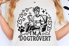I'm A Dogtrovert Svg, Dog Mom Svg, Funny Dog Lover Svg. Product Image 2