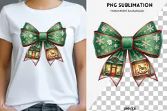 Christmas winter bow png design for T-shirts Product Image 1