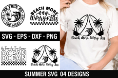 Summer SVG Design - Beach More Worry Less Product Image 1