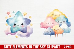 Cute Elements In The Sky And Space Clipart Product Image 1