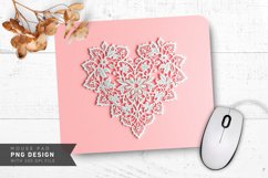 Elegant Lace Hearts Mouse Pad PNG Design Product Image 1