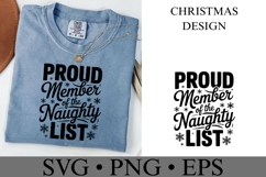 Proud member of the Naughty List Svg | Shirt Svg Product Image 2