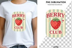 Berry Club PNG Sublimation | Cute Strawberry Retro Design Product Image 2