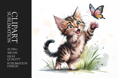 Grumpy Cat watercolor clipart sublimation Product Image 1