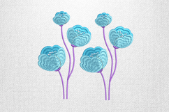 Blue Garden Blossom Embroidery Design Product Image 1