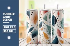 Abstract Shapes And Leaves Tumbler Wrap Sublimation Product Image 1