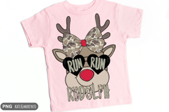 Girl Christmas PNG | Reindeer PNG | Kids Christmas PNG Product Image 1
