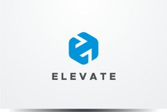 Elevate - Letter E Hexagon Logo Template Product Image 1