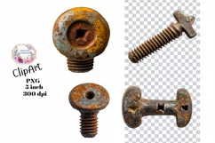 Rusty Things, Grunge, Metal, Ephemera, PNG, Clipart Product Image 1