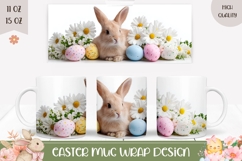 Easter Bunny Mug, Easter Eggs Mug Design Product Image 1