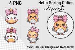 Hello spring cuties clipart Product Image 1