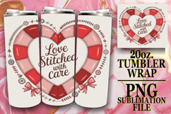 Wholesome joy 20oz tumbler wrap, Heart Quote Product Image 1