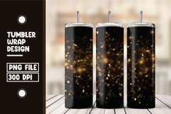 Black Golden Glitter paper tumbler wrap Product Image 1