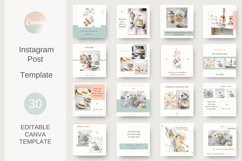 Food instagram templates for Canva. Nutrition Instagram Tem Product Image 1