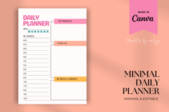 Minimal Daily Planner Template | Canva Editable | Clean Mode Product Image 1
