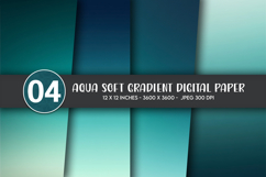 Aqua Soft Gradient Digital Paper Product Image 1