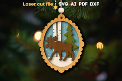 Christmas Tree Toy Moose SVG laser cut file for Glowforge Product Image 1