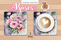 roses, pink, bouquet, hot plate Product Image 1