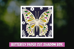 Butterfly shadow box, SVG, 3d papercut SVG, layered paper Product Image 1
