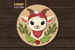 Goat SVG laser cut file for Glowforge Product Image 1