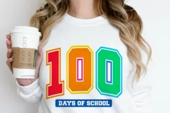100 days SVG, 100 days of school PNG, Retro 100 days SVG Product Image 2