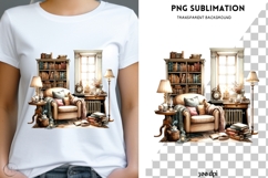 Book nook png design for T-shirts Product Image 1
