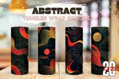 Abstract Tumbler Sublimation Designs, Black Tumbler Wrap Product Image 1