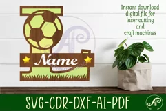 Football or Soccer Capital Monogram Letter L SVG Product Image 1