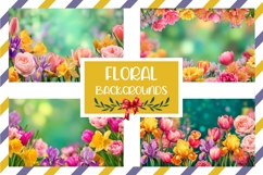 Tulips Background, Floral Background Designs Product Image 1