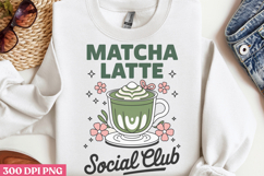 Matcha Latte Social Club PNG, Coquette Bow Positive Product Image 2