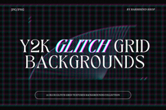 Y2K Geometric Glitch Grid Backgrounds Product Image 1