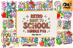 Retro Back to School PNG Bundle Product Image 1