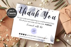 Thank You Card Editable Purple Tulip Watercolor Template Product Image 3