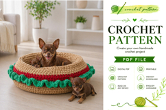 Burger Pet Bed Crochet Pattern PDF Product Image 1