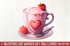 Valentine Coffee Cup Sublimation Clipart Product Image 1