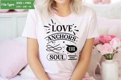 Love Anchors the Soul SVG Cut File | Bible Verses SVG Product Image 1