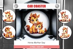 Car Coaster Horse Mother&#039;s Day Product Image 1