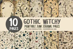 Gothic Forest Junk Journal Pages Product Image 1