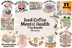 Iced Coffee &amp; Mental Health PNG Bundle 11 Product Image 1