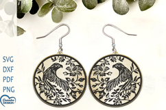 Patriotic Earrings Laser Cut. American Eagle SVG. Product Image 1