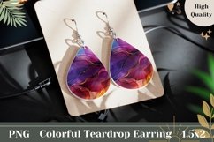 Abstract Teardrop Earrings Sublimation, Abstract Earrings Product Image 1